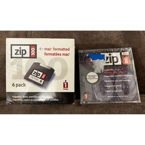 Lot of 7 iomega Zip Disk 100 New (6 Mac Formatted And 1 IBM Compatibles Formated